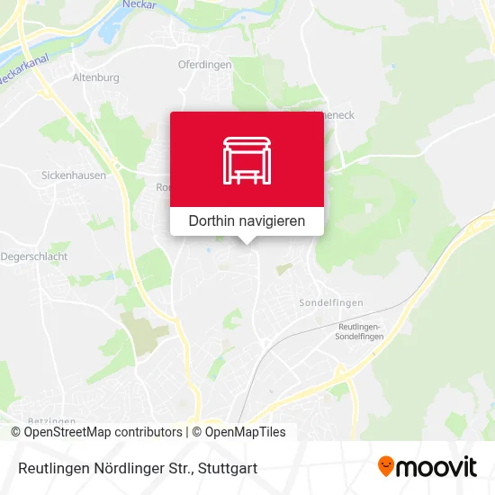 Reutlingen Nördlinger Str. Karte
