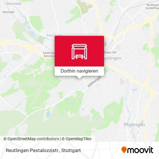 Reutlingen Pestalozzistr. Karte