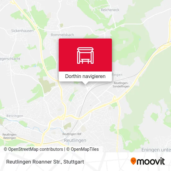 Reutlingen Roanner Str. Karte