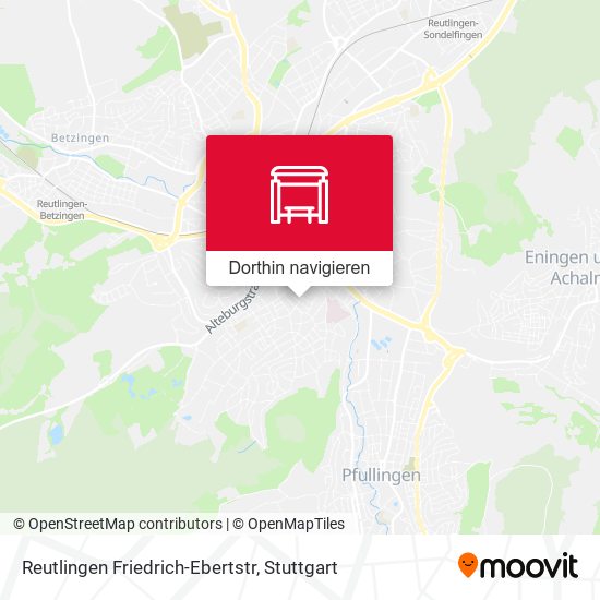 Reutlingen Friedrich-Ebertstr Karte