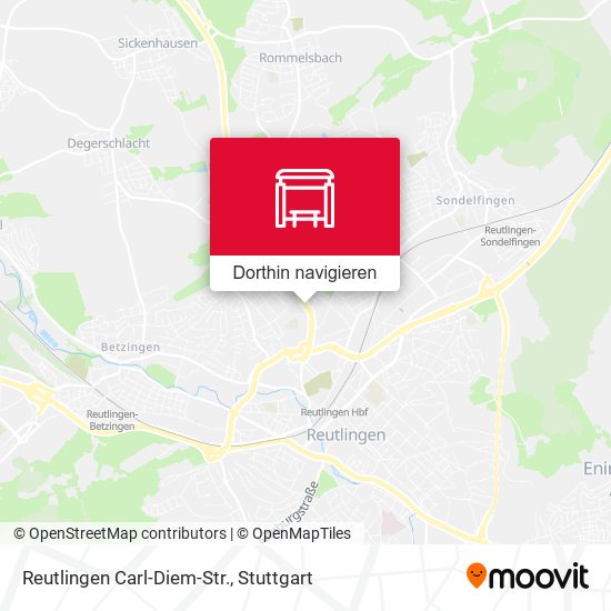 Reutlingen Carl-Diem-Str. Karte