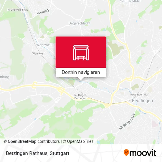 Betzingen Rathaus Karte