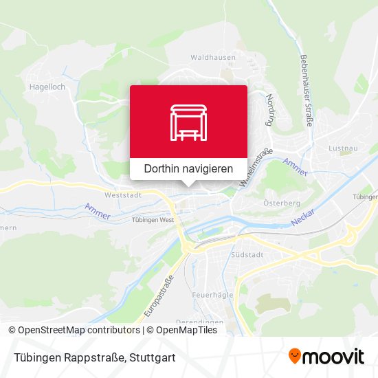 Tübingen Rappstraße Karte