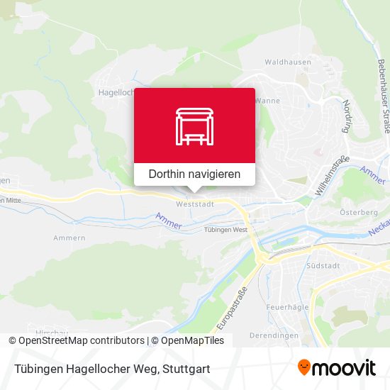Tübingen Hagellocher Weg Karte