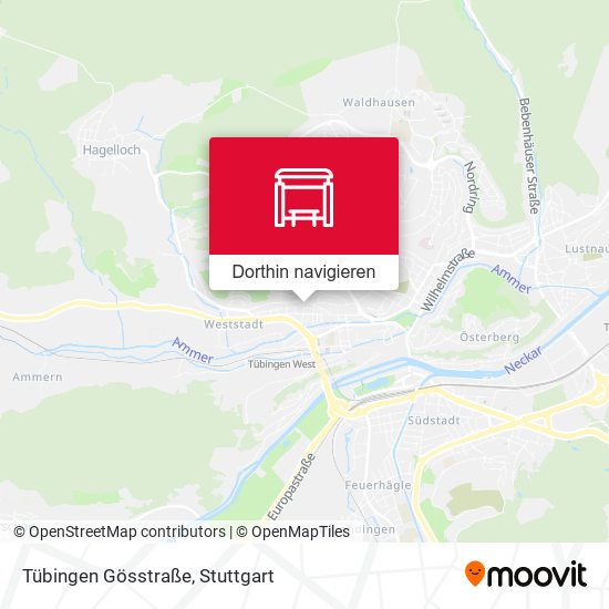 Tübingen Gösstraße Karte