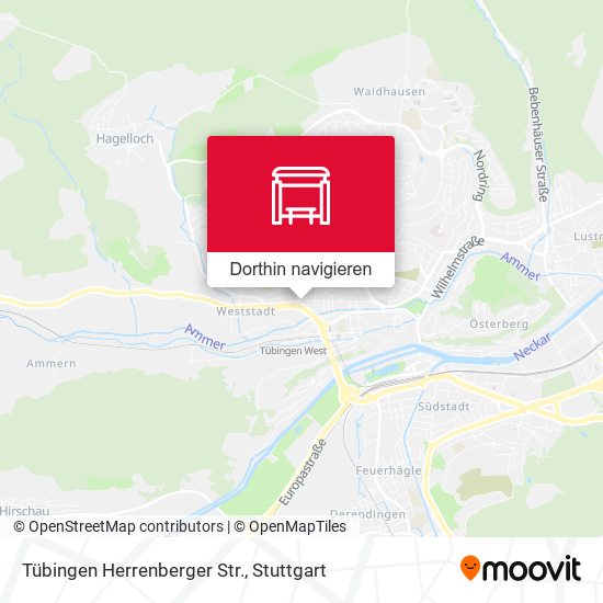 Tübingen Herrenberger Str. Karte