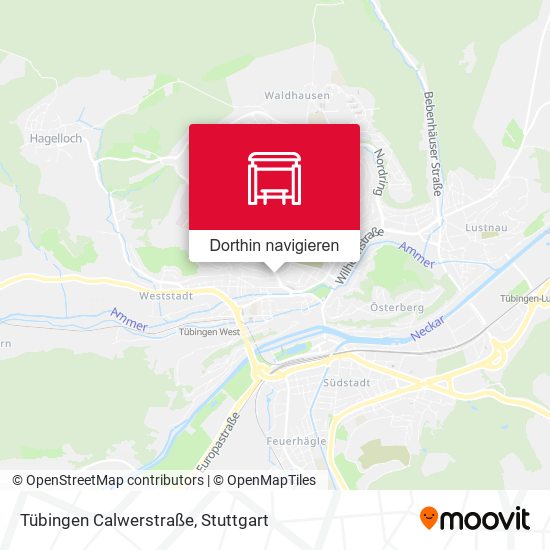 Tübingen Calwerstraße Karte