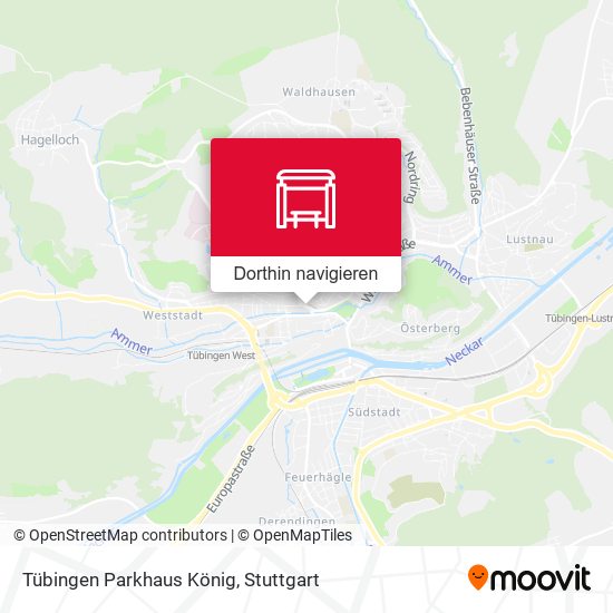 Tübingen Parkhaus König Karte