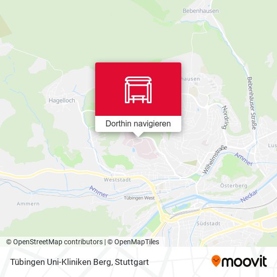 Tübingen Uni-Kliniken Berg Karte