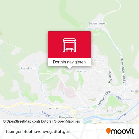 Tübingen Beethovenweg Karte