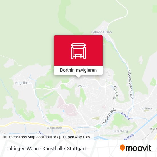 Tübingen Wanne Kunsthalle Karte