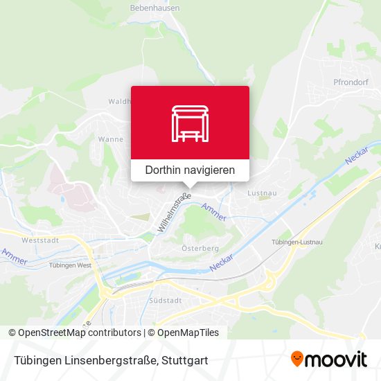 Tübingen Linsenbergstraße Karte