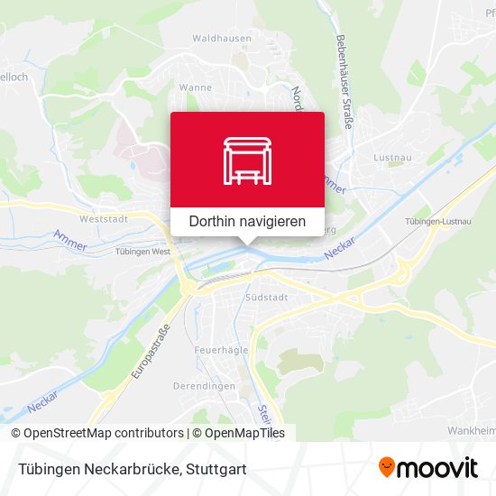Tübingen Neckarbrücke Karte