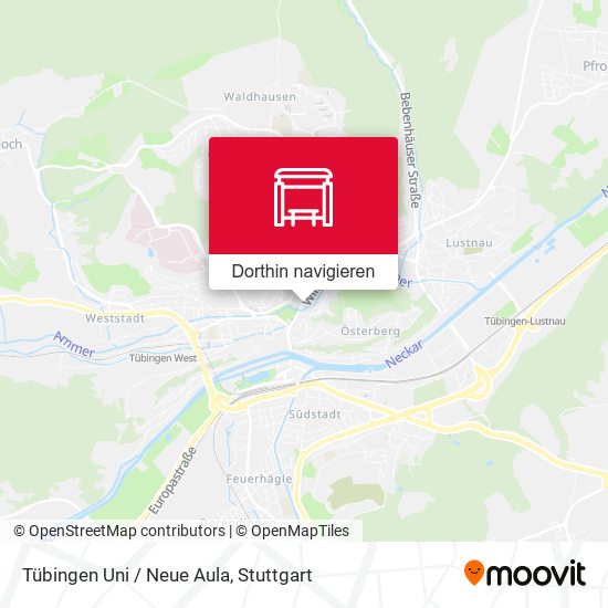 Tübingen Uni / Neue Aula Karte