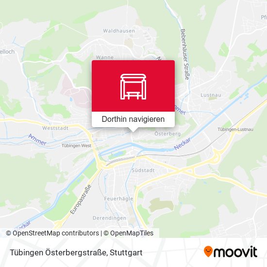 Tübingen Österbergstraße Karte