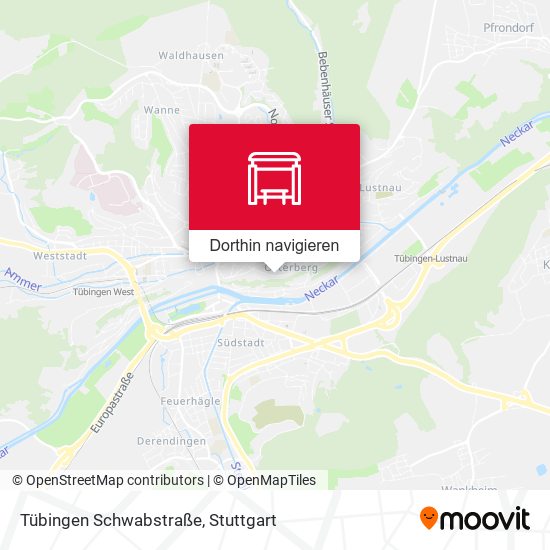 Tübingen Schwabstraße Karte