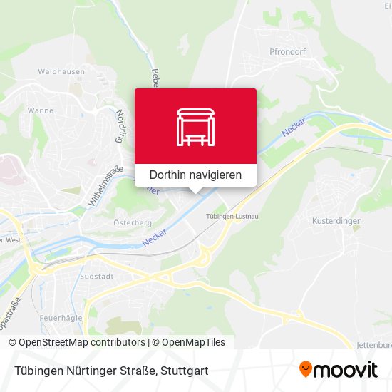 Tübingen Nürtinger Straße Karte