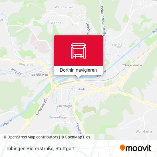 Tübingen Biererstraße Karte