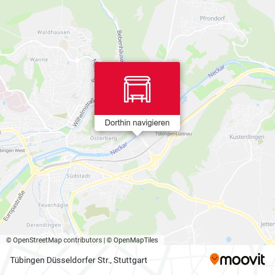 Tübingen Düsseldorfer Str. Karte