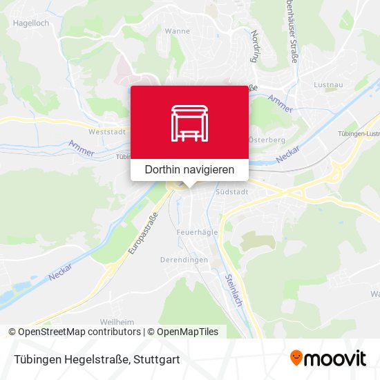 Tübingen Hegelstraße Karte