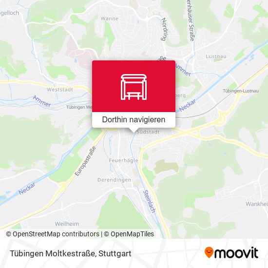 Tübingen Moltkestraße Karte
