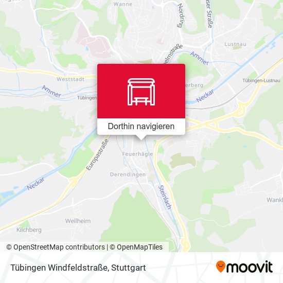Tübingen Windfeldstraße Karte