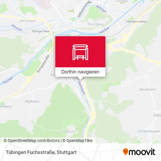 Tübingen Fuchsstraße Karte