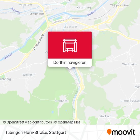 Tübingen Horn-Straße Karte