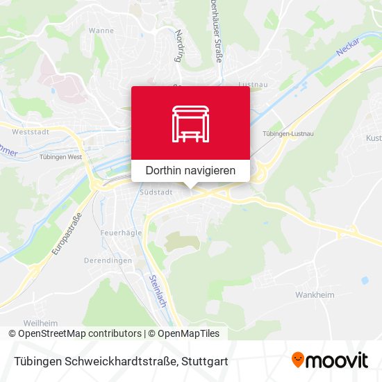 Tübingen Schweickhardtstraße Karte