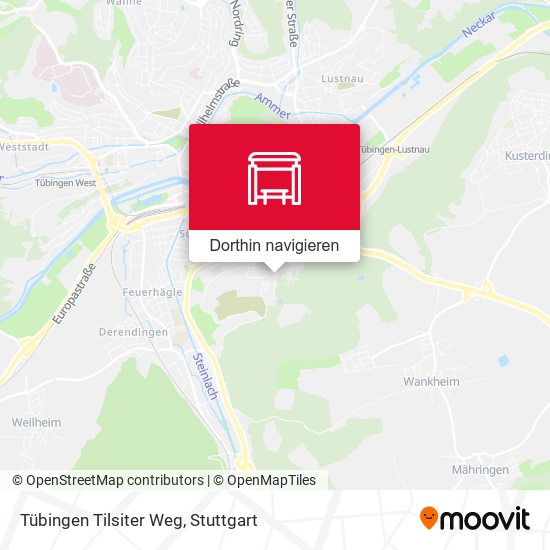Tübingen Tilsiter Weg Karte