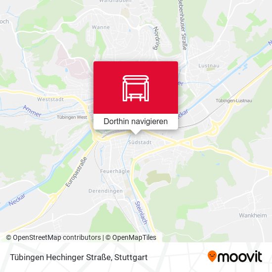 Tübingen Hechinger Straße Karte