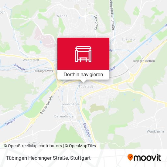 Tübingen Hechinger Straße Karte