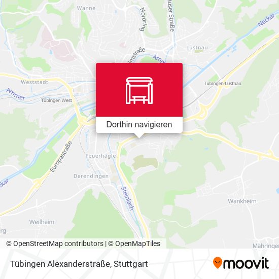 Tübingen Alexanderstraße Karte