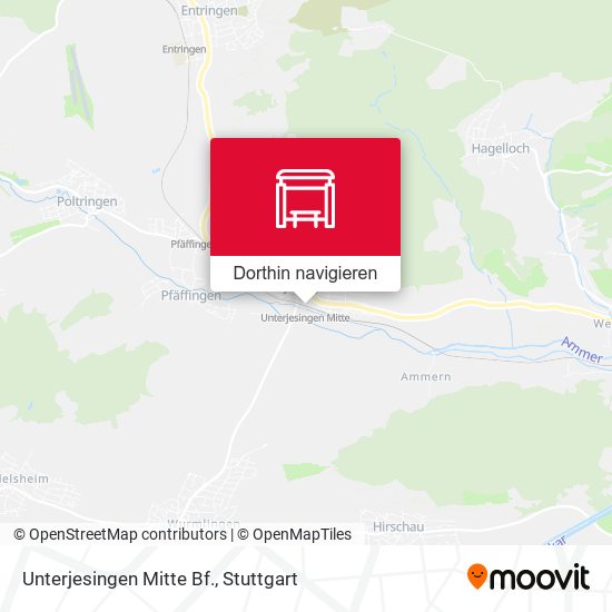 Unterjesingen Mitte Bf. Karte