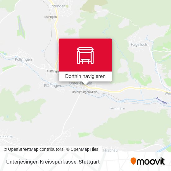 Unterjesingen Kreissparkasse Karte