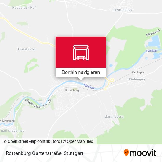 Rottenburg Gartenstraße Karte
