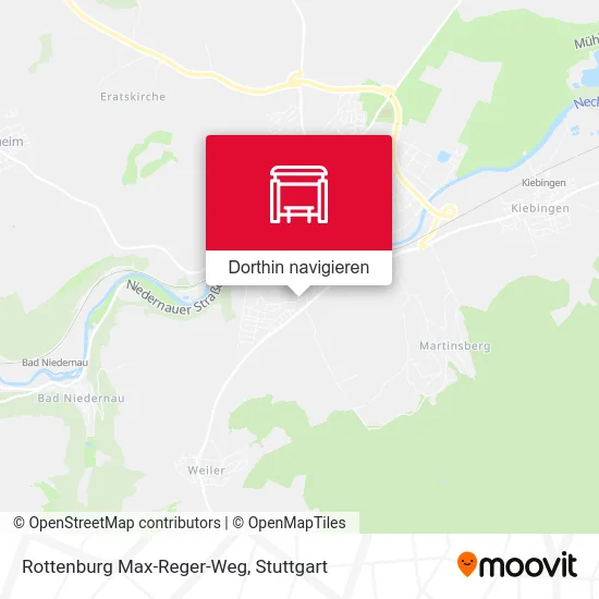 Rottenburg Max-Reger-Weg Karte