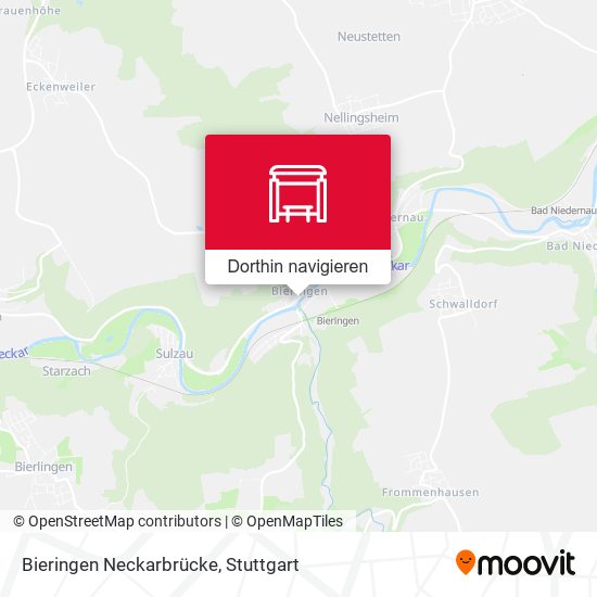 Bieringen Neckarbrücke Karte