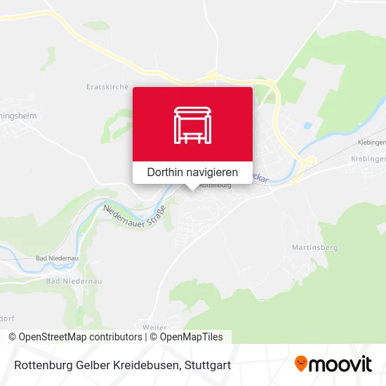 Rottenburg Gelber Kreidebusen Karte