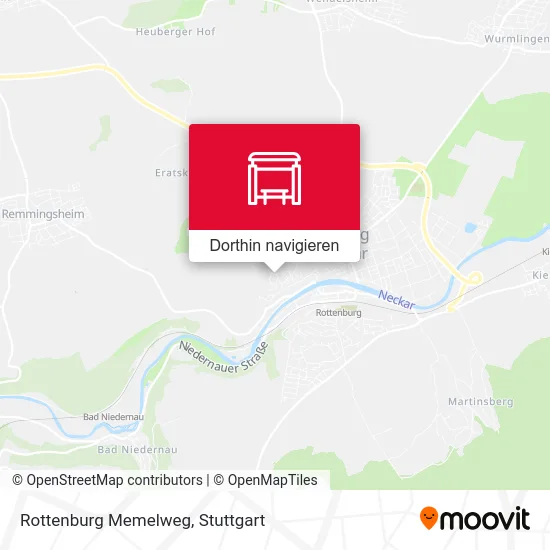 Rottenburg Memelweg Karte