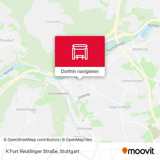 K'Furt Reutlinger Straße Karte