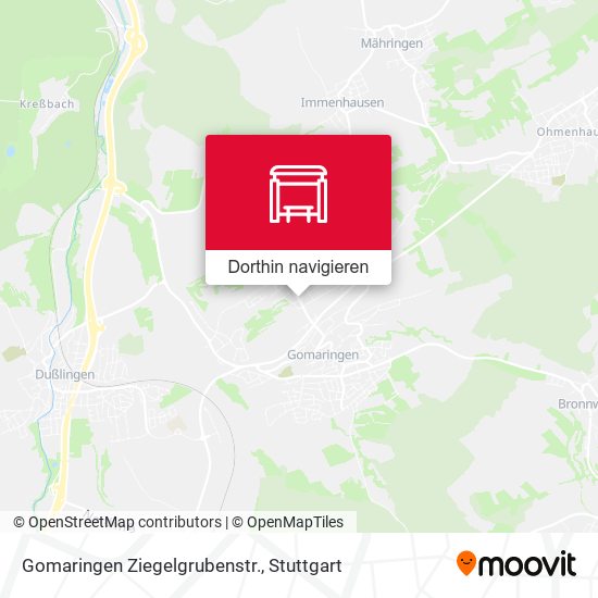 Gomaringen Ziegelgrubenstr. Karte