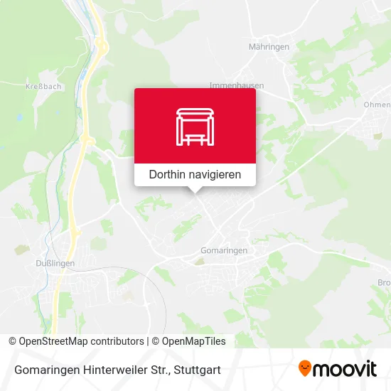 Gomaringen Hinterweiler Str. Karte
