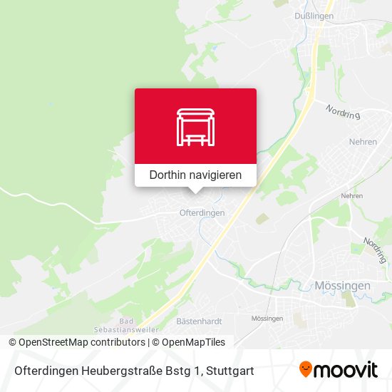 Ofterdingen Heubergstraße Bstg 1 Karte