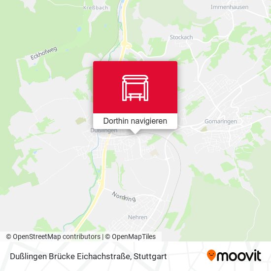Dußlingen Brücke Eichachstraße Karte