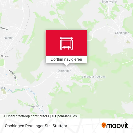 Öschingen Reutlinger Str. Karte