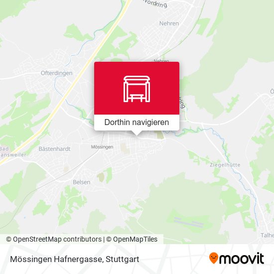 Mössingen Hafnergasse Karte