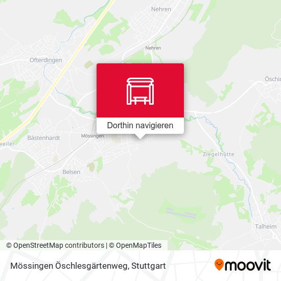 Mössingen Öschlesgärtenweg Karte