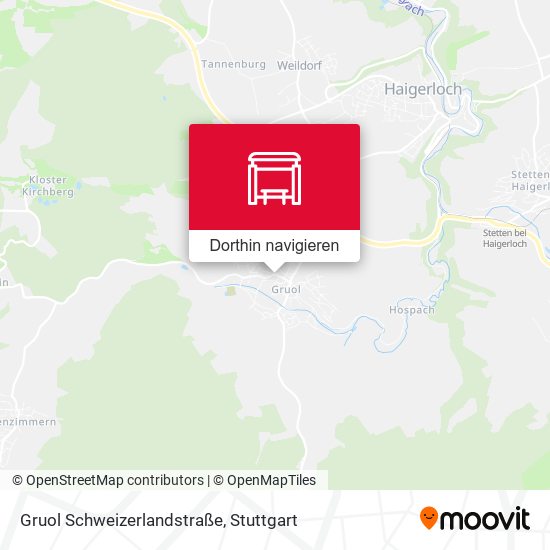 Gruol Schweizerlandstraße Karte