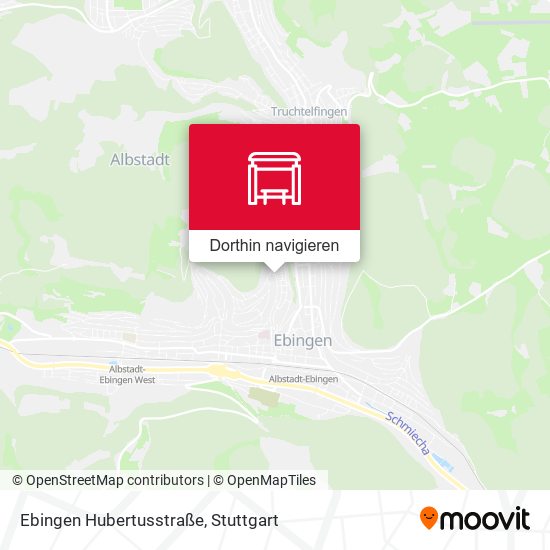 Ebingen Hubertusstraße Karte